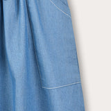 Tencel Stitched Skirt - Blue
