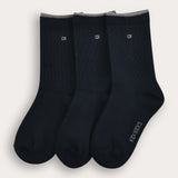 Trio of white socks - navy
