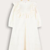 Lace dress with ribbons and muslin - cream/black