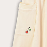 Pleated skirt with pocket - cream