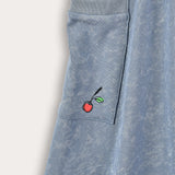 Pleated skirt with pocket - blue