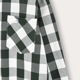 Button-down plaid shirt - green