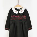 Overall dress with collar - green