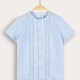 Embroidered shirt S.K. - blue