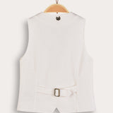 Woven vest - beige
