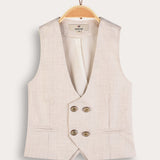 Woven vest - beige
