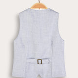 Woven vest - blue