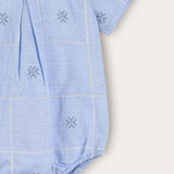 Shabbat Overalls with Embroidery X - Blue Sky