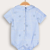 Shabbat Overalls with Embroidery X - Blue Sky
