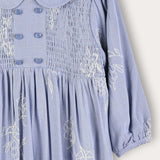 Floral Collar Dress - Blue