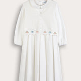 Shabbat dress with crocheted cardigan - beige