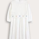 Shabbat dress with crocheted cardigan - beige