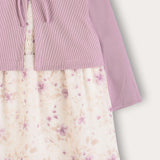 Floral dress + cardigan - purple