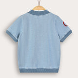 Denim shirt with embroidery - light blue