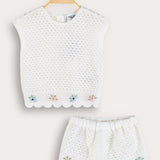 Crochet Baby Girl Set - Beige