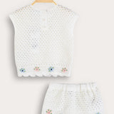 Crochet Baby Girl Set - Beige
