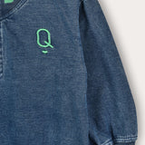 Denim shirt with embroidery - Navy