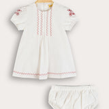Embroidered dress - pink