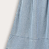 Midi-length denim skirt - light blue