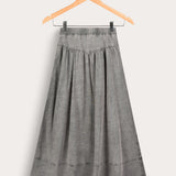 Flared midi skirt - gray