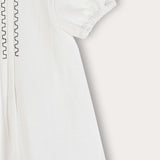 Embroidered dress - white