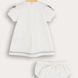 Embroidered dress - white