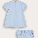 Embroidered dress - blue