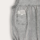 Denim overalls with embroidery - gray