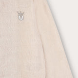 Striped Wrap Cardigan - Beige