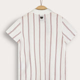 Button-down woven shirt - burgundy