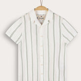 Button-down woven shirt - olive