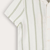Button-down woven shirt - olive