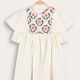 Crochet cape dress - colorful