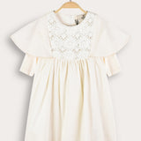 Crochet cape dress - cream