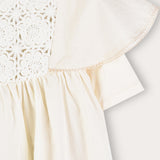 Crochet cape dress - cream