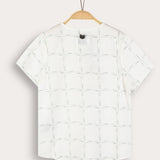 Checkered print button-down shirt - green