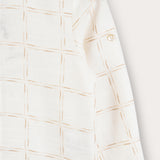 Plaid Print Button Down Shirt - Stone