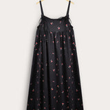 Seraphine robe with straps - cherry black