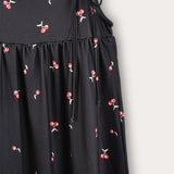 Seraphine robe with straps - cherry black