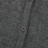 Knitted cardigan with embroidery - gray