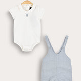 Overalls and Bodysuit Set - Light Blue