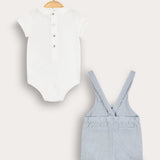 Overalls and Bodysuit Set - Light Blue