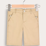 Cotton Satin Shorts - Beige