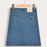 5-pocket denim skirt - blue