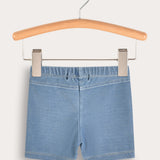 Short denim tights - blue