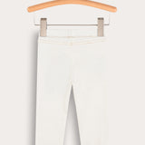 Long denim tights - white