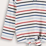 Striped girls' shirt - l.blue/royal