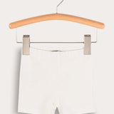 Short denim tights - white