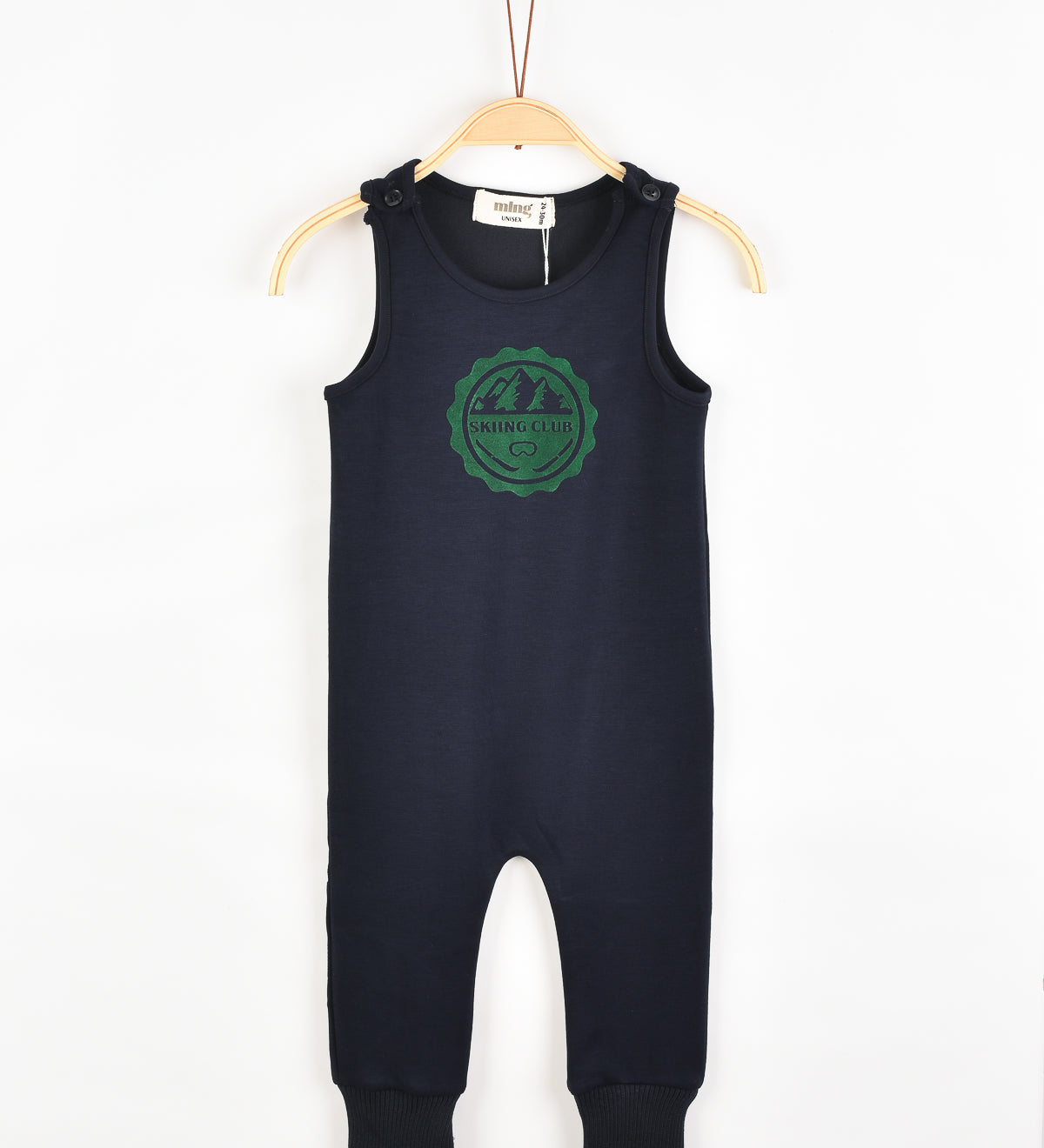Overalls with velvet emblem - Navy