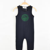 Overalls with velvet emblem - Navy
